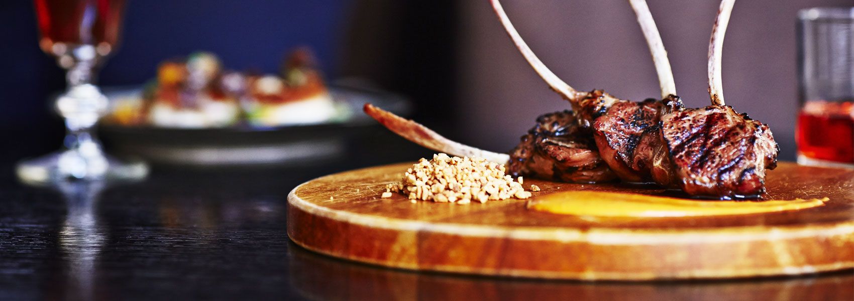 a juicy steak on a wooden cutting board