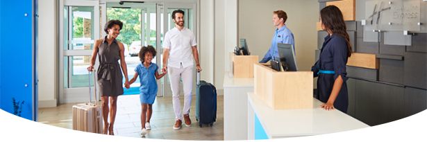 Alójese en hoteles Holiday Inn Express® en sus viajes de placer o negocios.