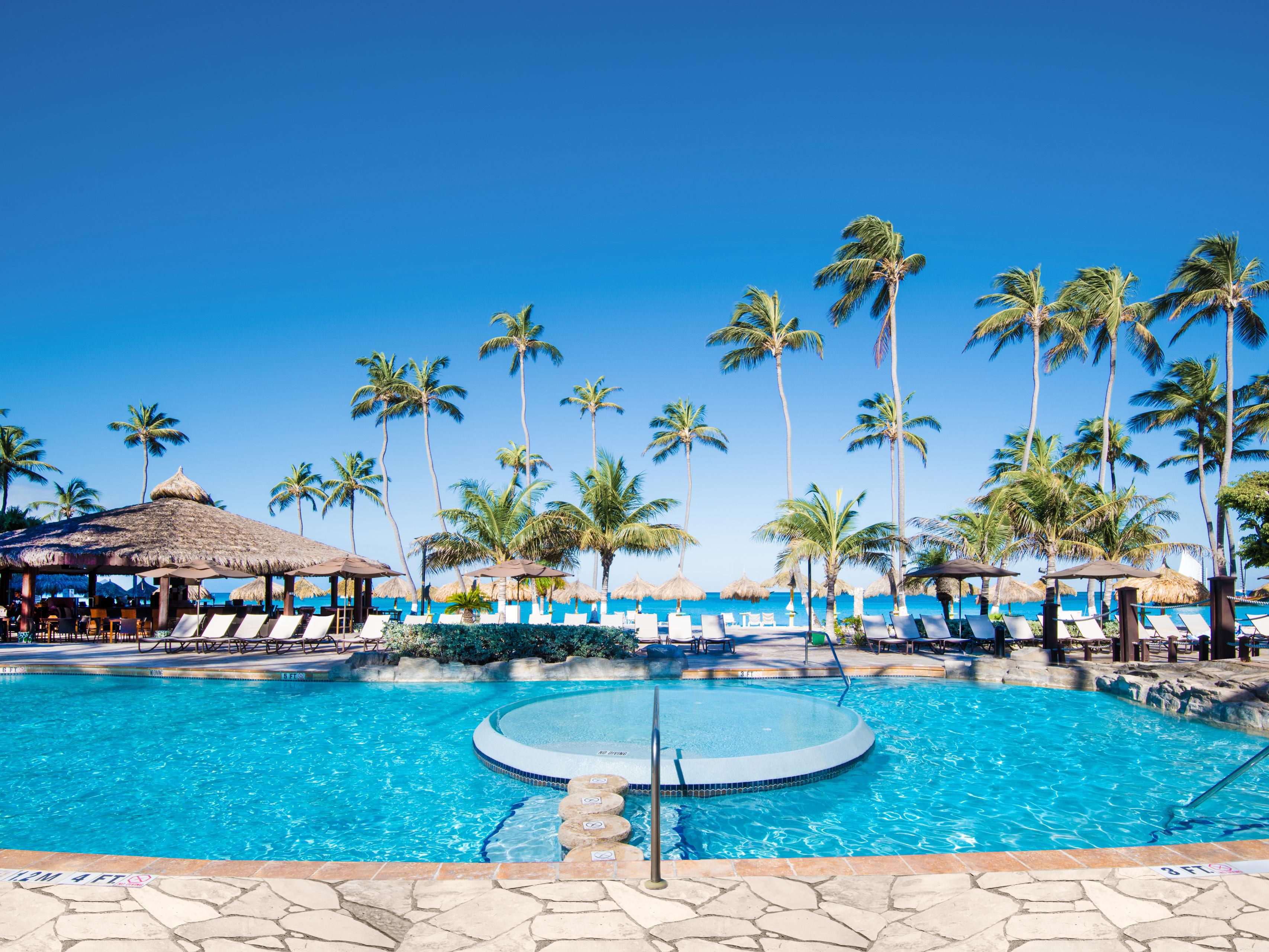 Beachfront Palm Beach Aruba Hotels  Holiday Inn Resort 