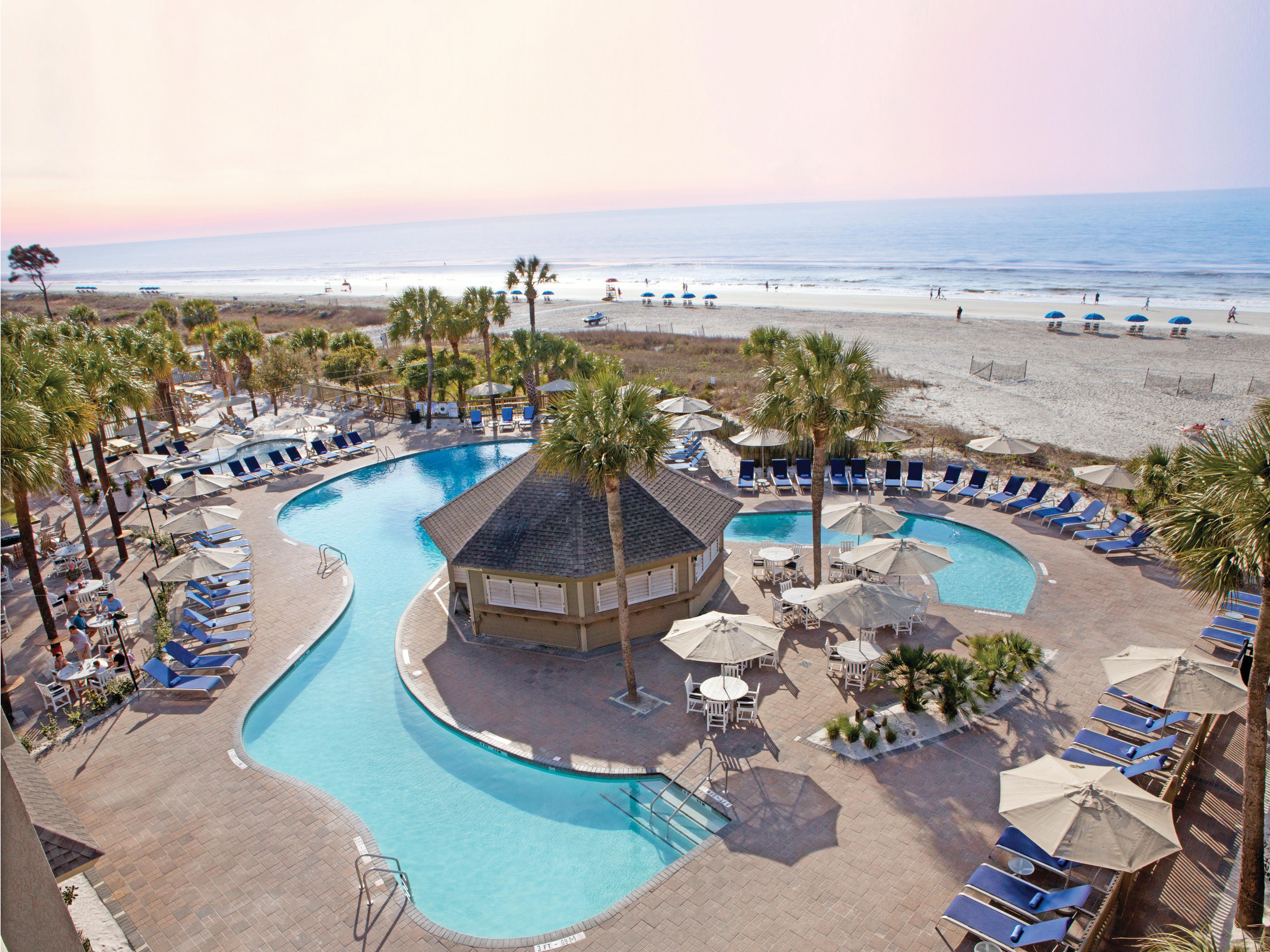 Oceanfront Hilton Head Resorts  Holiday Inn Resort Beach 