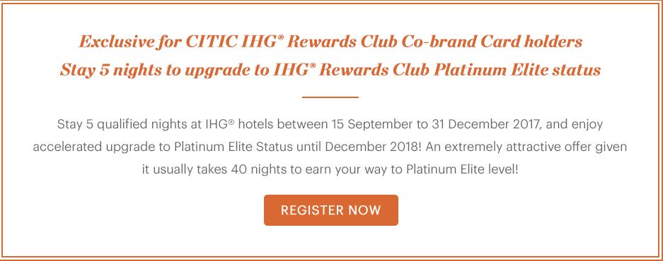 Accelerate Your Platinum Elite Status By Staying 5 Nights Only