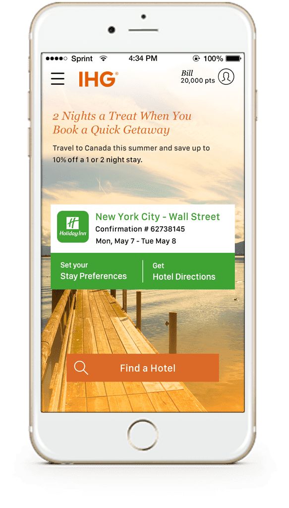 Ihg Download App Access Upcoming Stays