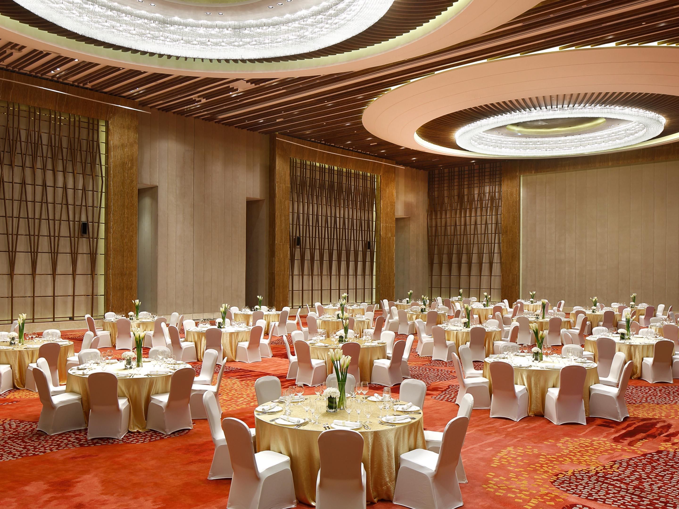 三亚海棠湾天房洲际度假酒店天房宴会厅西式圆桌