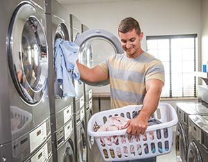 Man doing laundry 